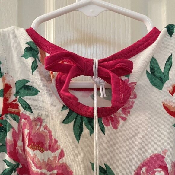 Free Birdees Peonies Twirling Bodysuit Dress Bamboo Girls Size 3-6 Months NWT - Picture 12 of 14